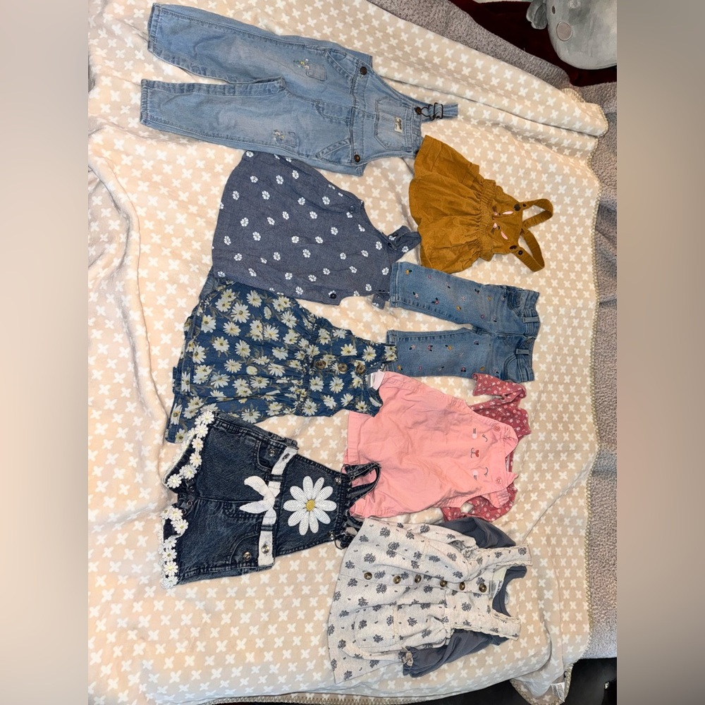 Jean Flower Overalls and other cute outfits 12 months